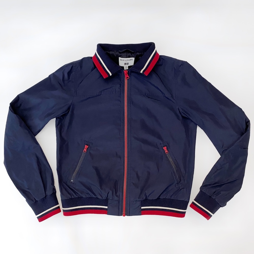 Uniqlo x Ines De La Fressange Retro Stripe Lightweight Zipper Bomber Jacket